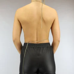 Bodychain met Zilveren en Roze Spiegeltjes