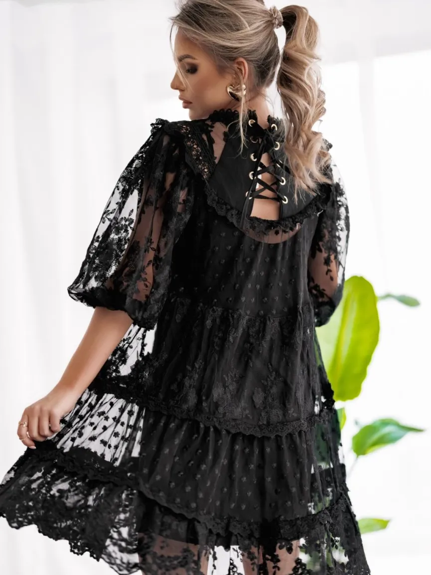 Boho Ibiza Jurk Zwart