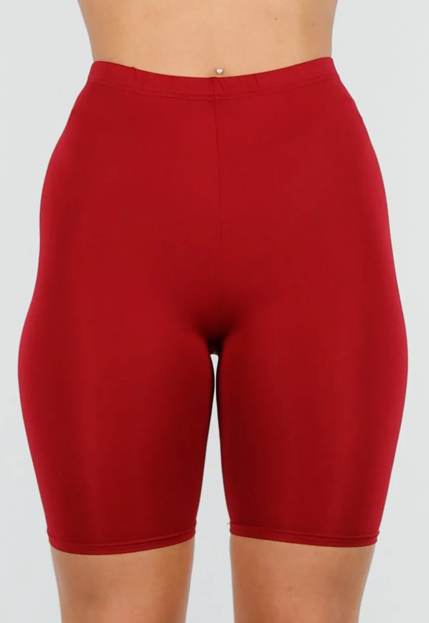 Bordeaux High Waist Short Legging