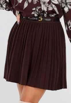 Bordeaux Plissérok met Riem