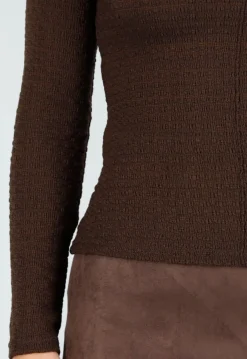 Bruine Coltrui Top met Lange Mouwen