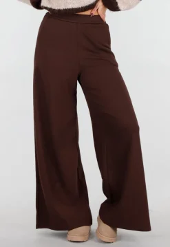 Bruine Lounge Broek met Wijde Pijpen