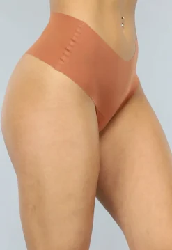 Bruine Naadloze Boxerstring met High waist Corrigerend Model