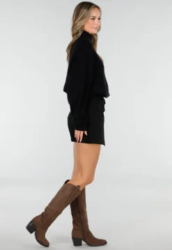 Bruine Suède Cowboyboots met Hak