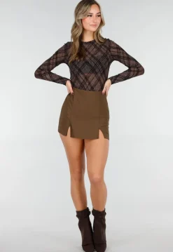 Bruine Suède Look Enkellaarzen met Omslag en Gesp