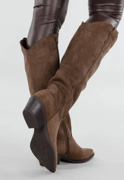 Bruine Suède Westernlaarzen