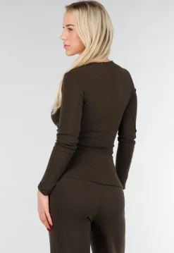 Bruine Two Piece Set met Lange Mouw