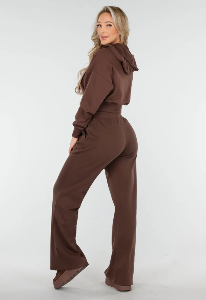 Bruin Huispak met Vest en Rechte Broek