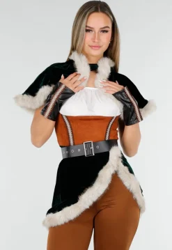 Bruin Viking Kostuum met Bont
