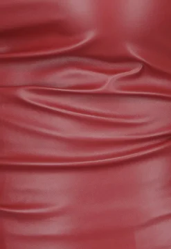 Burgundy Bandeau Top in Lederlook