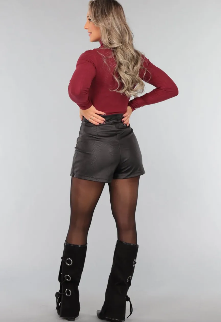 Burgundy Truitje met High Neck