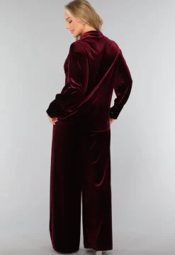 Burgundy Velours Two Piece