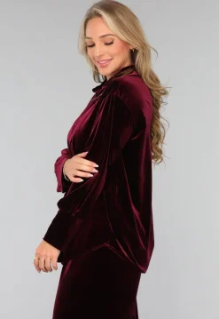 Burgundy Velours Two Piece