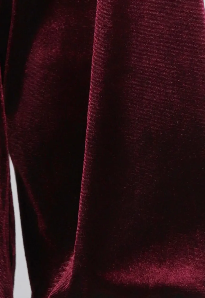 Burgundy Velours Two Piece