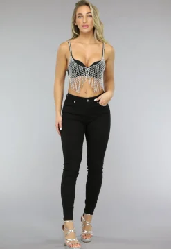 Bustier met Strass Fringe
