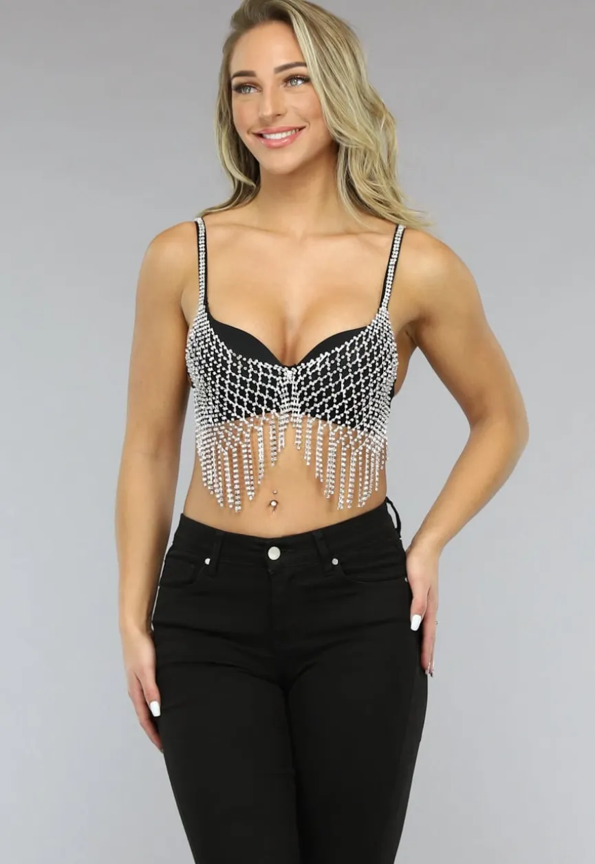 Bustier met Strass Fringe