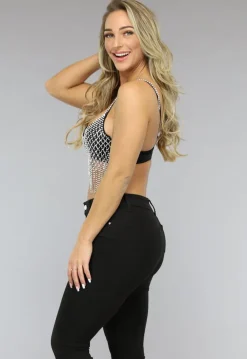 Bustier met Strass Fringe