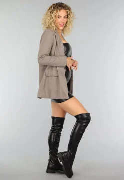 Camel Blazer met Schoudervulling