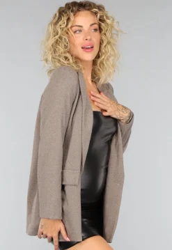 Camel Blazer met Schoudervulling