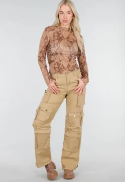 Camel Cargo Broek met Steekzakken en Klepzakken