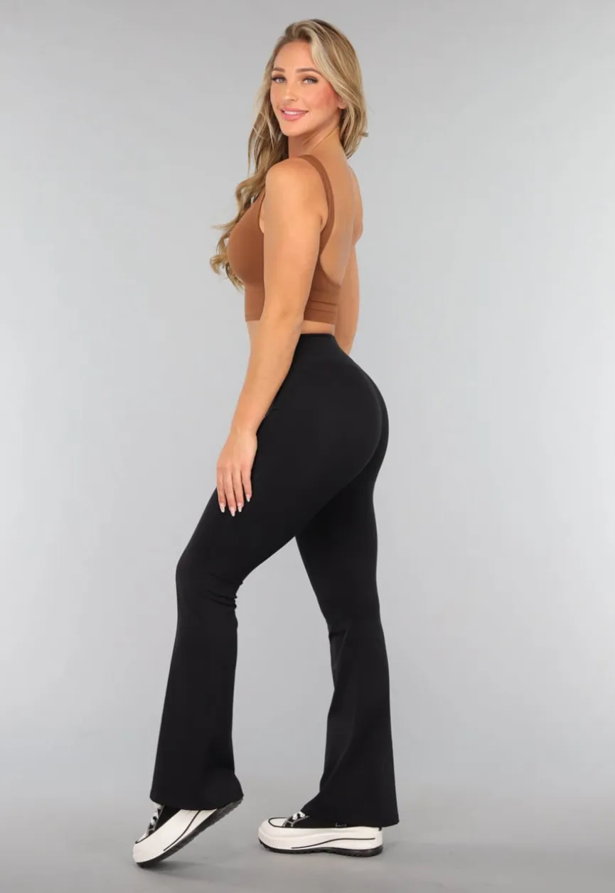Camel Padded Sporttop met Open Rug