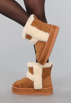 Camel Teddy Laarsjes met Dikke Zool