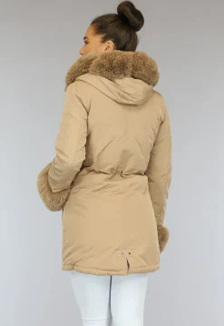 Camel Winterjas met Bont