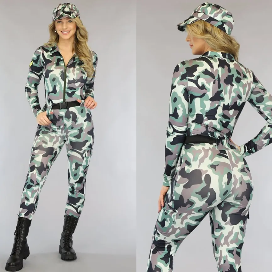 Camouflage Leger Jumpsuit Kostuum