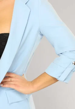 Classy Lichtblauwe Tweedelige Blazer Set