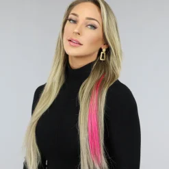 Clip in Haarextension Magenta
