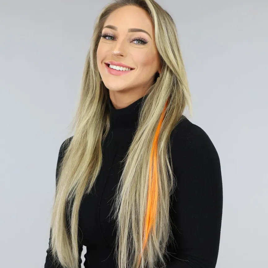 Clip in Haarextension Oranje