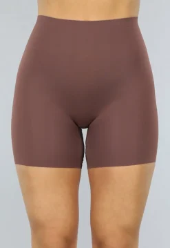Corrigerende Naadloze Biker Short in Donkerbruin
