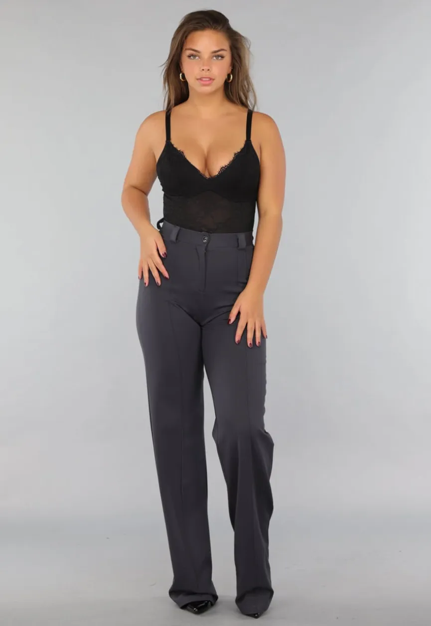 Corrigerende Zwarte Kanten Bodysuit
