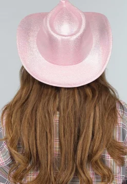 Cowboyhoed in Lichtroze met Zilver