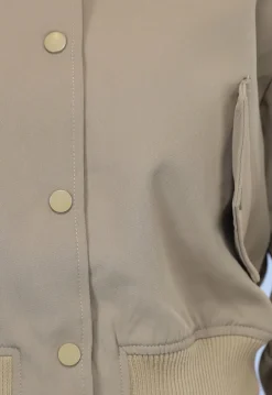 Cropped Bomber Jasje in Camel
