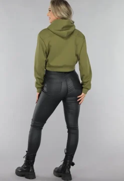 Cropped Khaki Capuchon Sweater