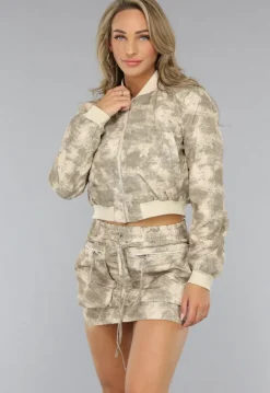 Cropped Print Bomberjack