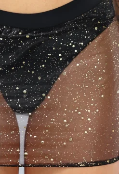 2-Delige Bikini Set met Pads en Gouden Glitters