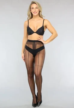 15 Denier Matte Panty met Lijnwerk