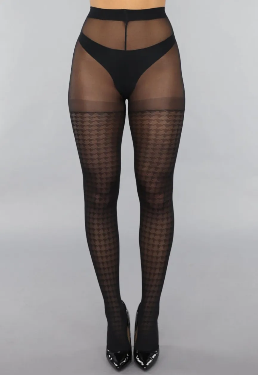 20 Denier Panty met Pied De Poule