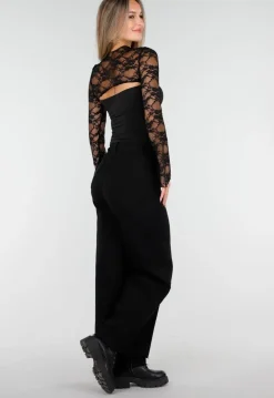 Denim Broek Zwart met High Waist