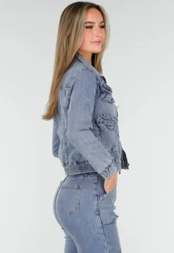 Denim Cargo Set Blauw
