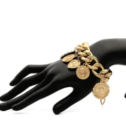 Dikke Goudkleurige Schakelarmband met Munten