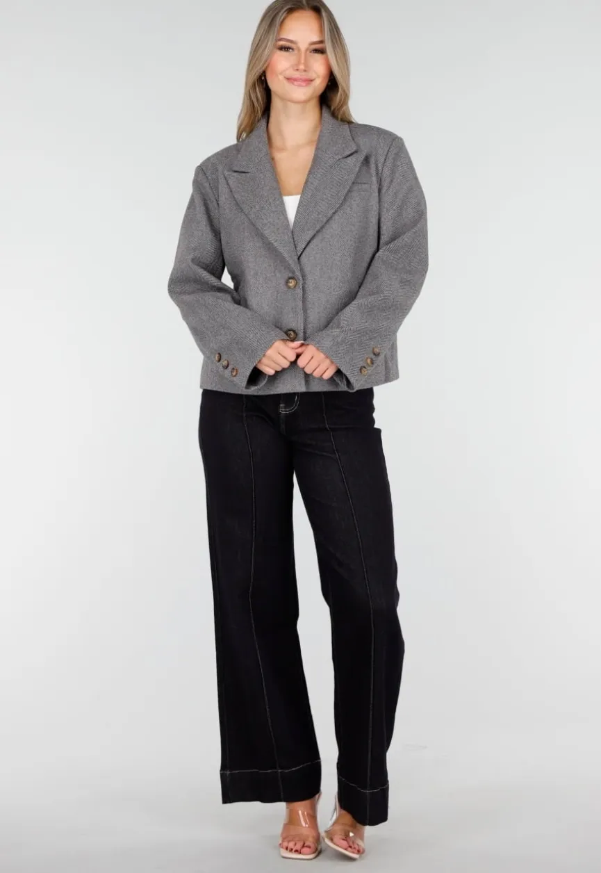 Donkerblauwe Jeans met Stretch en Rechte Pijpen