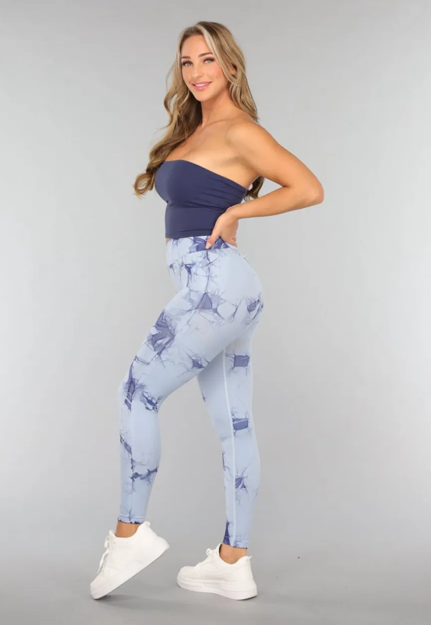 Donkerblauwe Padded Bandeau Top