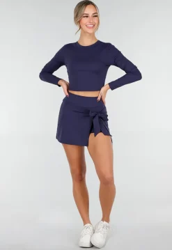 Donkerblauwe Sport Set met Skort en Padded Top