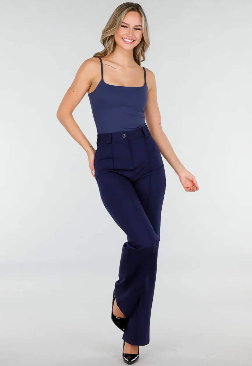 Donkerblauwe Sporttop met Stretch