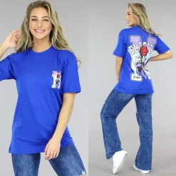 Donkerblauw Oversized Basketbal T-Shirt