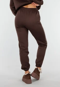 Donkerbruine Jogging Set met Capuchon en Trekkoord