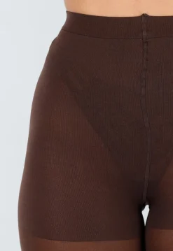 Donkerbruine Panty met Hoge Taille en Corrigerend Effect